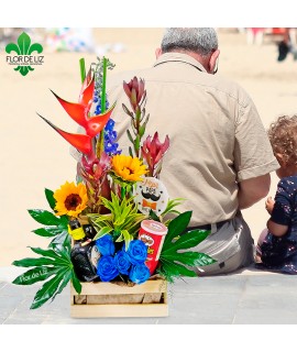 AMOR DE VERANO EN FLORES EXÓTICAS+OLD PARR PEQ.+PRINGLES+TOPPER